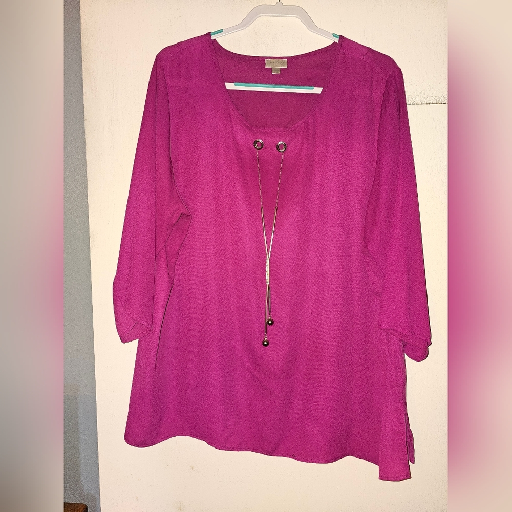 Magenta dress shirt